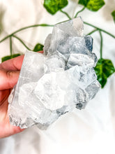 Load image into Gallery viewer, Clear Apophyllite Cluster on Blue Chalcedony Specimen #2