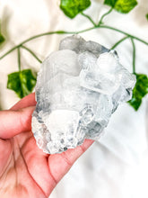 Load image into Gallery viewer, Clear Apophyllite Cluster on Blue Chalcedony Specimen #2