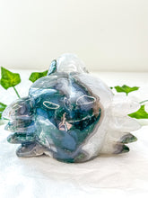 Load image into Gallery viewer, Moss Agate Statement Tiger Head #1