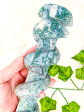 Load image into Gallery viewer, Moss Agate Snake Wand