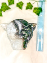 Load image into Gallery viewer, Moss Agate Statement Tiger Head #1
