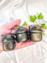 Load image into Gallery viewer, Gold Sheen Obsidian Mushroom House