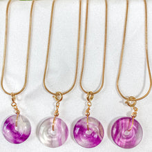 Load image into Gallery viewer, Fluorite Donut Pendant Necklace