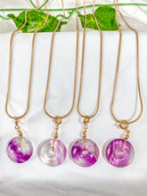 Load image into Gallery viewer, Fluorite Donut Pendant Necklace