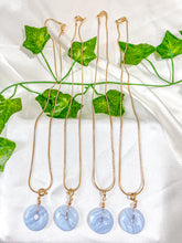 Load image into Gallery viewer, Blue Lace Agate Donut Pendant Necklace