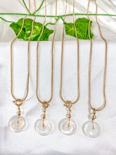 Load image into Gallery viewer, Rainbow Moonstone Donut Pendant Necklace