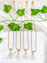 Load image into Gallery viewer, Rainbow Moonstone Donut Pendant Necklace