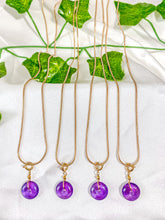 Load image into Gallery viewer, Amethyst Donut Pendant Necklace