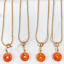 Load image into Gallery viewer, Sunstone Donut Pendant Necklace
