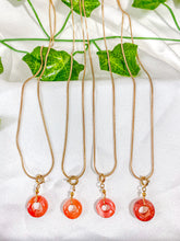 Load image into Gallery viewer, Carnelian Donut Pendant Necklace