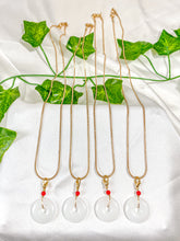 Load image into Gallery viewer, White Jade Donut Pendant Necklace