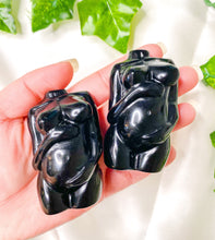 Load image into Gallery viewer, Black Obsidian Pregnant Goddess Body