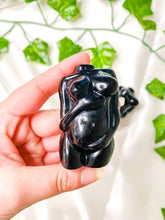 Load image into Gallery viewer, Black Obsidian Pregnant Goddess Body