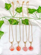 Load image into Gallery viewer, Pink Agate Donut Pendant Necklace
