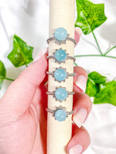 Load image into Gallery viewer, Aquamarine Sun Ring (adjustable)