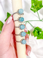 Load image into Gallery viewer, Aquamarine Sun Ring (adjustable)