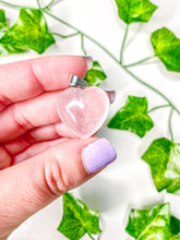Load image into Gallery viewer, Rose Quartz Heart Pendant (gemmy)