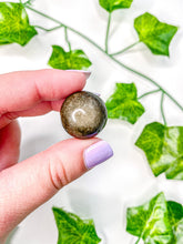 Load image into Gallery viewer, Mini Gold Sheen Obsidian Sphere