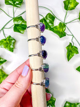 Load image into Gallery viewer, Fluorite Heart Ring (adjustable)