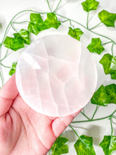 Load image into Gallery viewer, Satin Spar Selenite Circle Charging Plate
