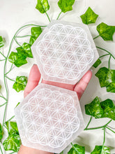 Load image into Gallery viewer, Satin Spar Selenite Hexagon Charging Plate