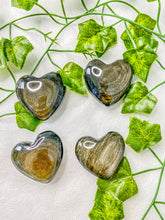 Load image into Gallery viewer, Gold Sheen Obsidian Heart