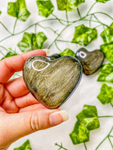 Load image into Gallery viewer, Gold Sheen Obsidian Heart