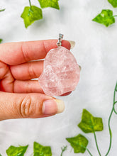 Load image into Gallery viewer, Raw Rose Quartz Pendant