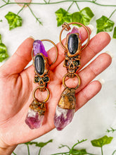 Load image into Gallery viewer, Amethyst Rustic Skull Pendant