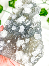 Load image into Gallery viewer, Clear Apophyllite on Blue Chalcedony Specimen #3