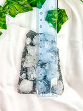 Load image into Gallery viewer, Clear Apophyllite on Blue Chalcedony Specimen #6