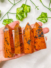 Load image into Gallery viewer, Mahogany Red Obsidian Tower (small)