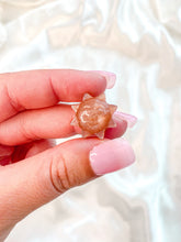 Load image into Gallery viewer, Mini Peach Moonstone Sun Face