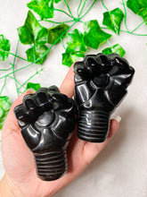 Load image into Gallery viewer, Black Obsidian Iron Man Fist