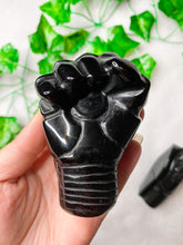 Load image into Gallery viewer, Black Obsidian Iron Man Fist