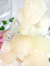 Load image into Gallery viewer, Peach Stilbite with Clear Apophyllite and Okenite Mineral Specimen #5 (AA)