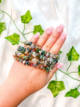 Load image into Gallery viewer, Moss Agate Chip Bracelet