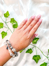 Load image into Gallery viewer, Tourmalinated Quartz Chip Bracelet