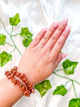 Load image into Gallery viewer, Mahogany Red Obsidian Chip Bracelet