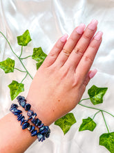 Load image into Gallery viewer, Blue Goldstone Chip Bracelet