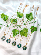 Load image into Gallery viewer, Moss Agate Donut Pendant Necklace