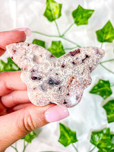 Load image into Gallery viewer, Pink Crazy Lace Agate Butterfly