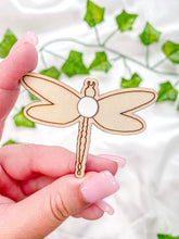 Load image into Gallery viewer, Wooden Dragonfly Sphere Stand