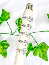 Load image into Gallery viewer, Clear Quartz Devil Wing Ring (adjustable)