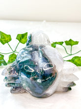 Load image into Gallery viewer, Moss Agate Statement Tiger Head #1
