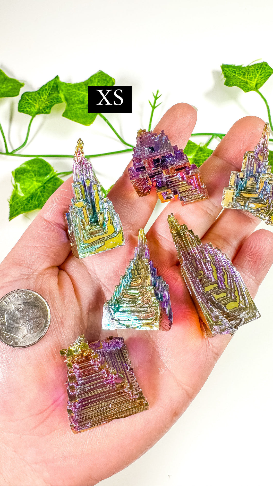 Titanium Rainbow Aura Bismuth Freeform (XS-L)