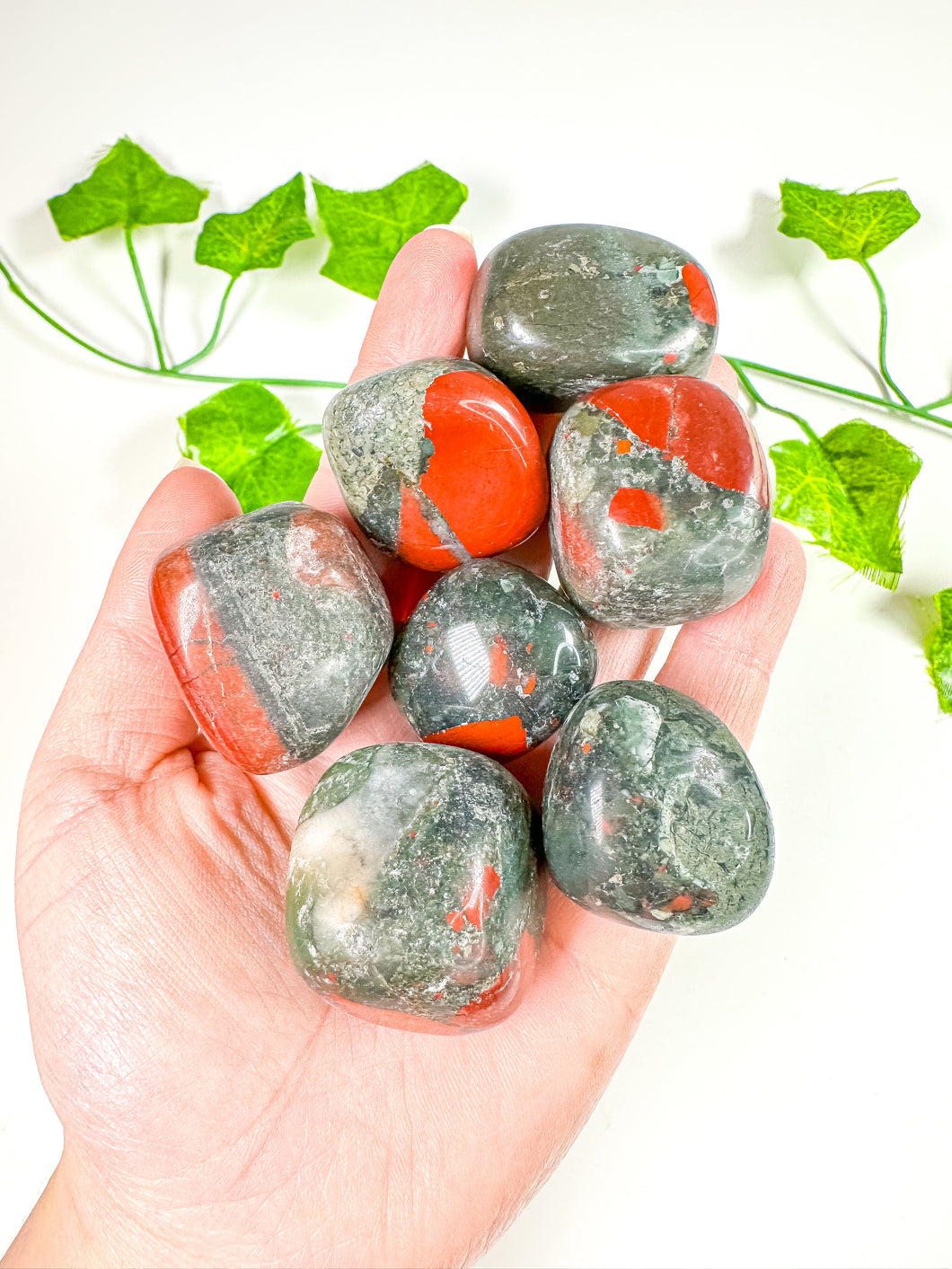 African Blood Tumbled Stones