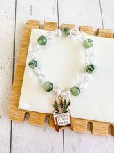 Load image into Gallery viewer, Prehnite &amp; Aura Clear Quartz Custom Bracelet (XS33O) XSmall
