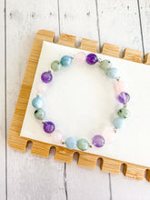 Load image into Gallery viewer, Kiwi Jasper &amp; Blue Calcite &amp; Rose Quartz &amp; Amethyst Custom Bracelet (S34S) Small
