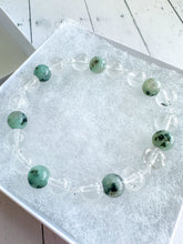 Load image into Gallery viewer, Kiwi Jasper &amp; Clear Quartz Custom Bracelet (S28W) Small
